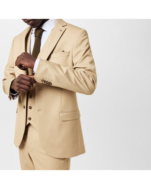 Twisted Tailor Natural Ellroy Slim Fit Jacket for men