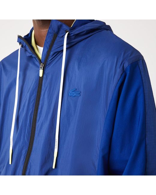 Lacoste Blue Colour-Block Windbreaker for men