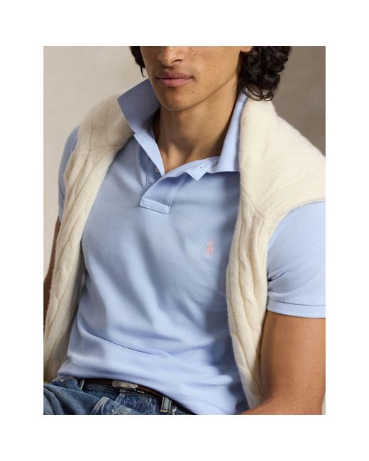 Polo Ralph Lauren Blue Custom Short Sleeve Polo Shirt for men