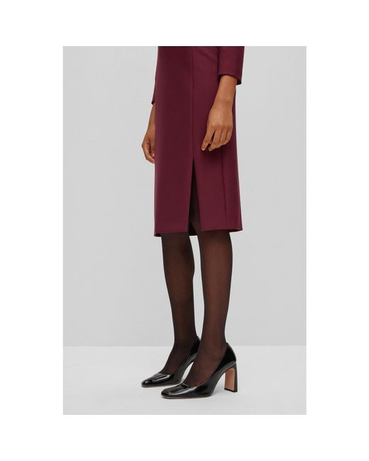 Boss Purple Dihera1 Wrap Dress