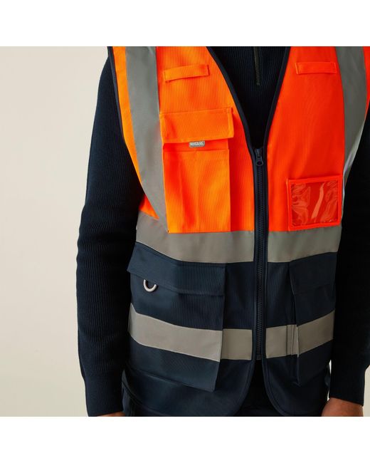 Regatta Red Pro Hi-Vis Executive Vest for men