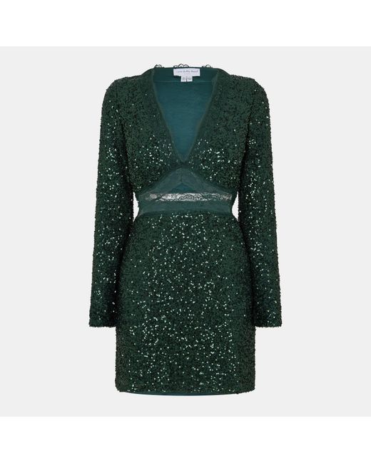 Never Fully Dressed Mini Dress in Green | Lyst UK