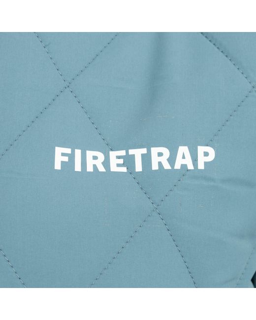 Firetrap Blue Long Sleeve Hip Length Quilted Jacket