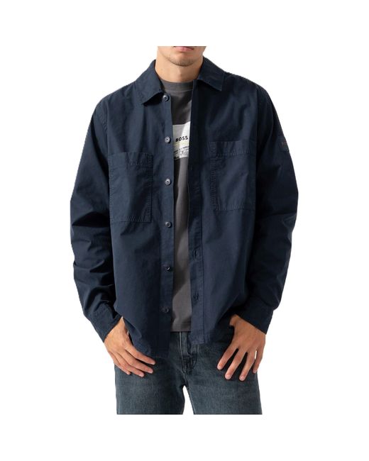 Boss Blue Locky M Long Sleeve Oxford Shirt for men