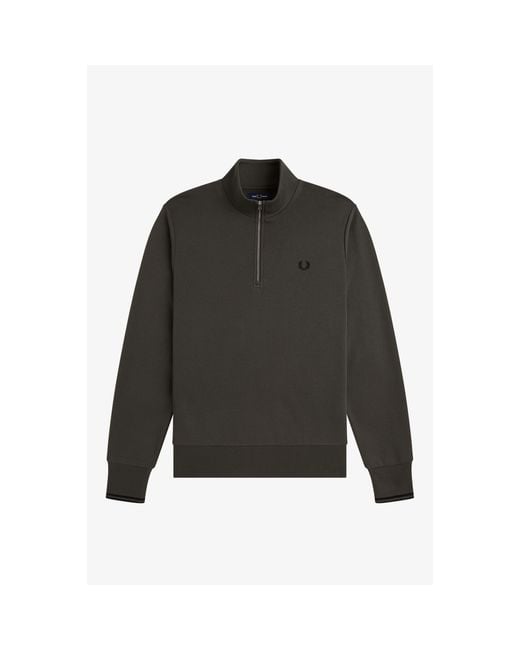 Fred Perry Black Fredperry Half Zip Top for men