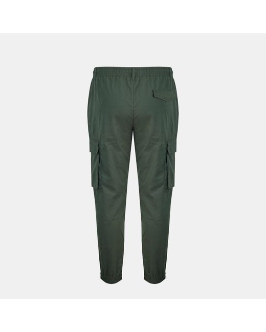 Firetrap Green Cotton Elasticated Cuffs Cargo Trousers for men