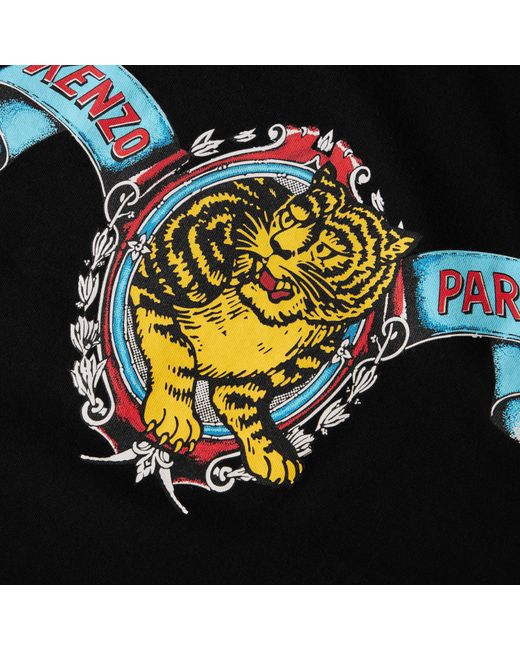 KENZO Black Knzo Tiger Crest Tee Sn64 for men
