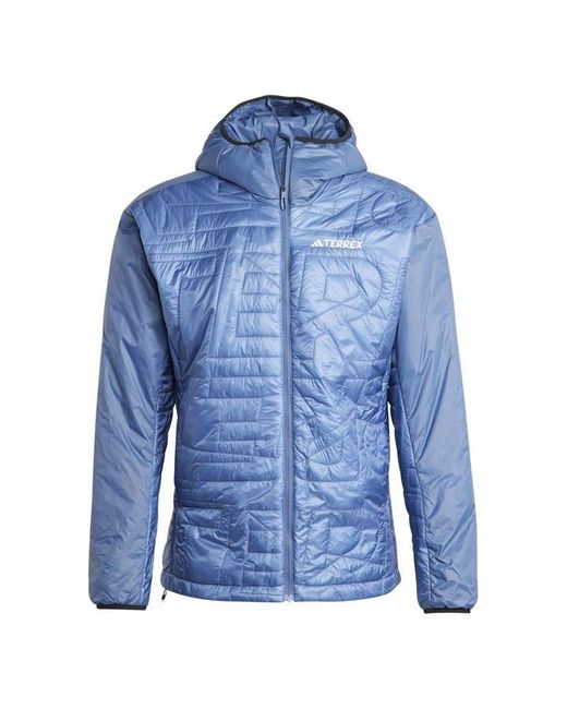 Adidas Blue Xperior Varilite Primaloft Hooded Jacket for men