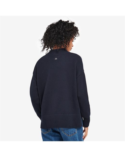 Barbour Blue Sandy High-neck Jumper