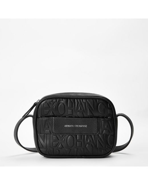 ARMANI EXCHANGE Black Messenger Camera Bag