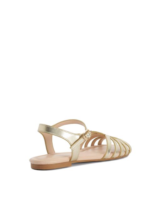 Dune Natural Lilou Flat Sandals