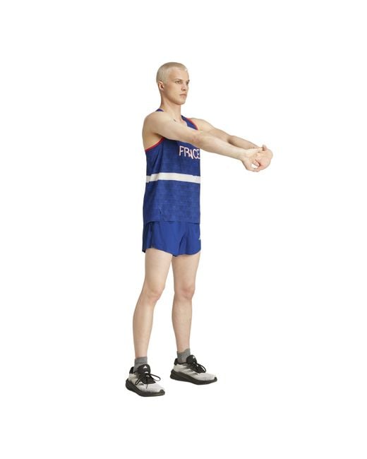 Adidas Blue Split Sho 3 M Gym Short for men