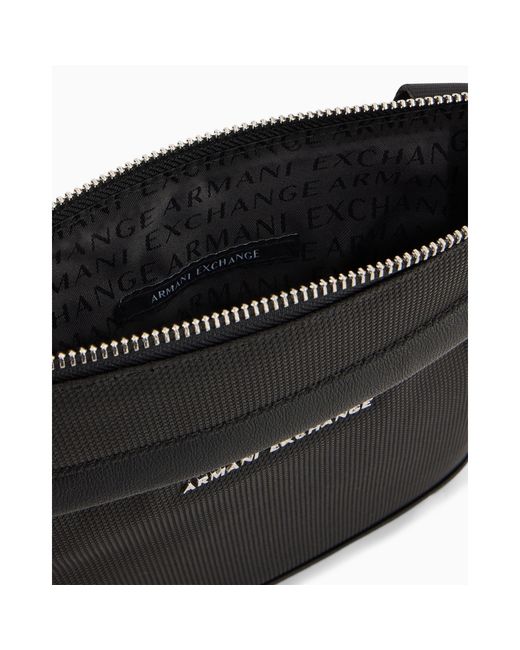 ARMANI EXCHANGE Black Cross Body Bag for men