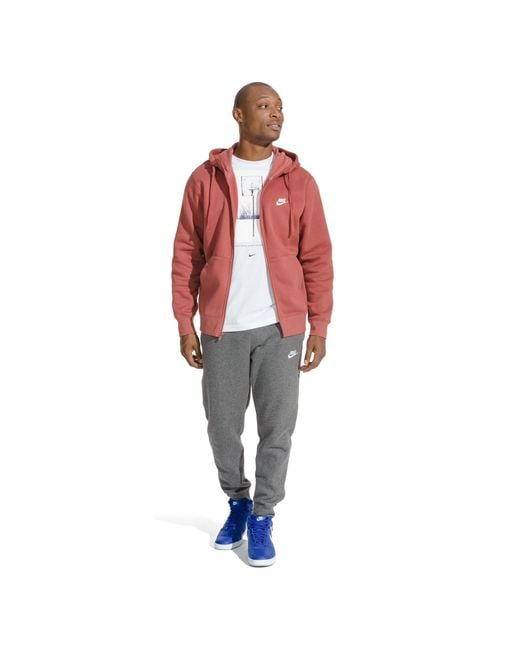Nike Gray Sportswear Club Fleece Jogging Pants for men