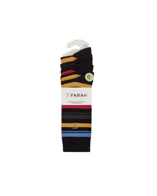 Farah Blue Stripe Crew Socks for men