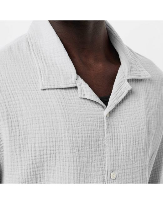 Albam Gray Crinkle Holiday Shirt for men