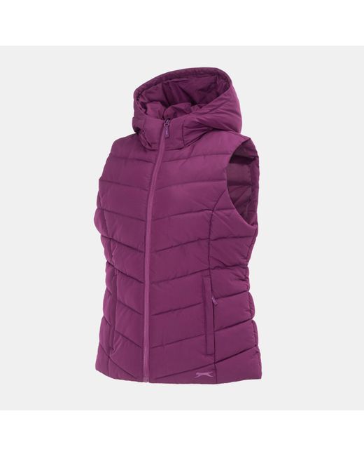 Slazenger 1881 Purple Padded Full Zip Gilet
