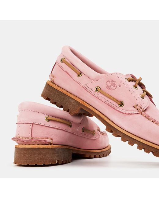 Timberland Pink Authentic Boat Shoe for men