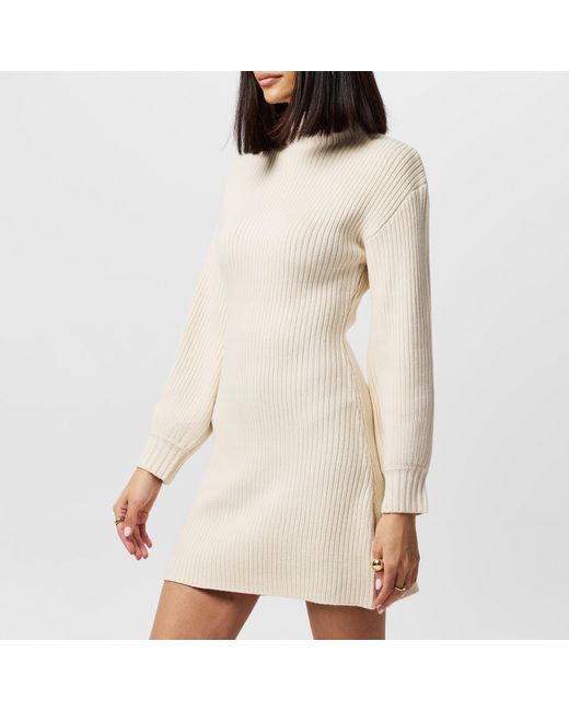 French Connection Natural Myla Knitted Jumper Dress