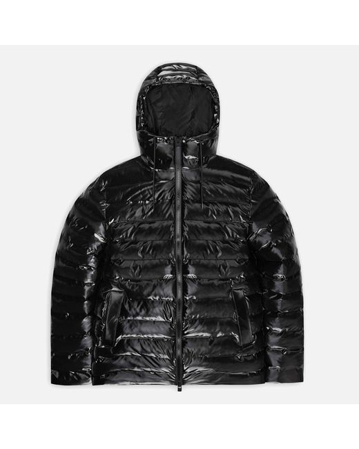 Rains Black Lohja Puffer Jacket for men