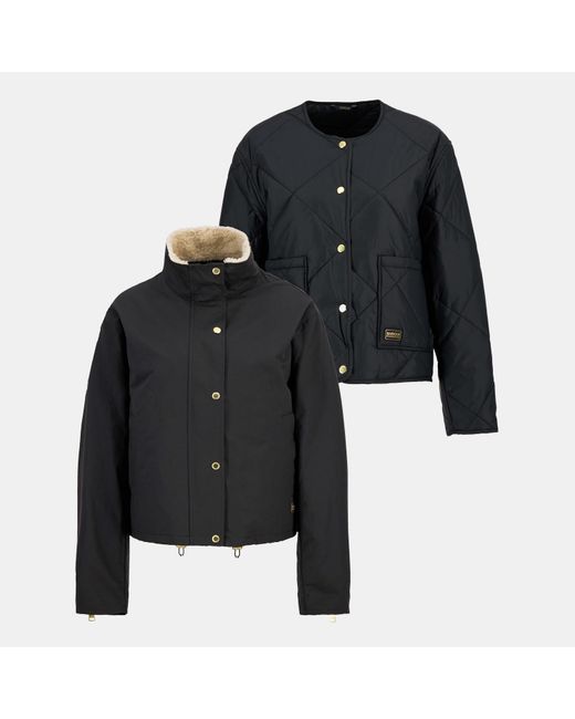 Barbour Black Luanda 3-In-1 Showerproof Long Sleeve Rain Anorak