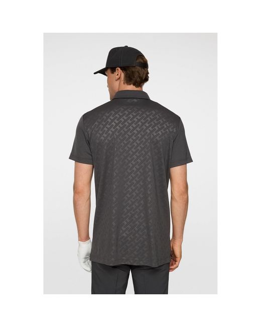 J.Lindeberg Black Short Sleeve Performance Polo Shirt for men