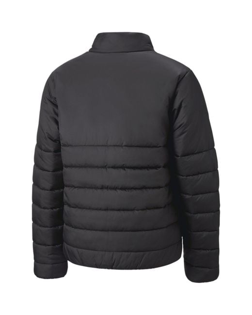 PUMA Black Teamliga Insulated Zip Padded Puffer Jacket for men