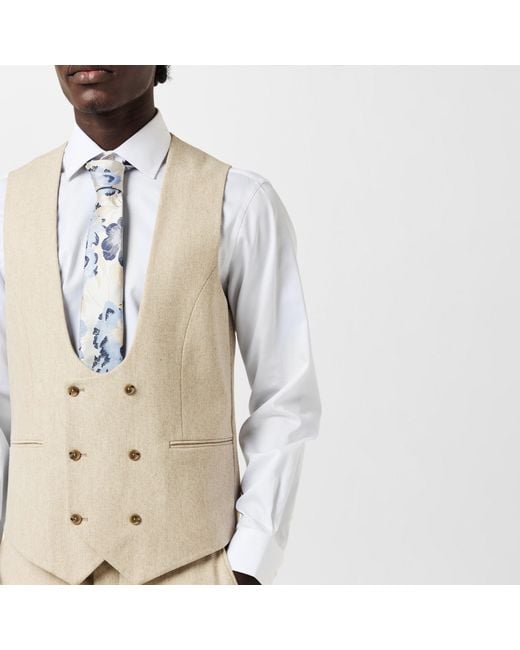 Without Prejudice Natural Wp Archer Donegal Waistcoat for men
