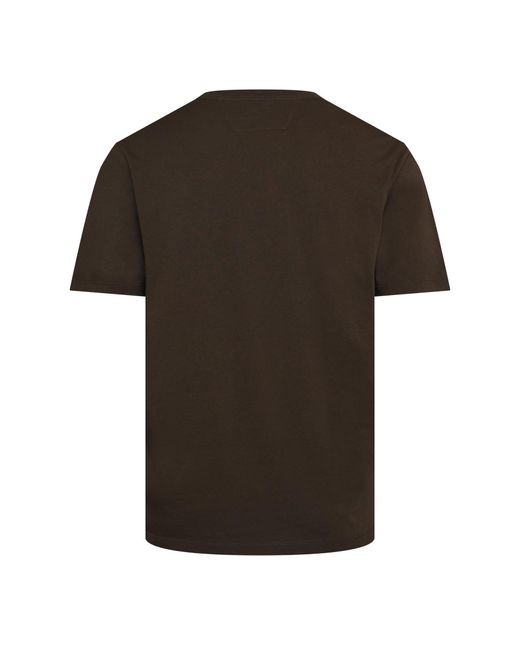 C P Company Brown 30/1 Jersey Logo T-Shirt for men