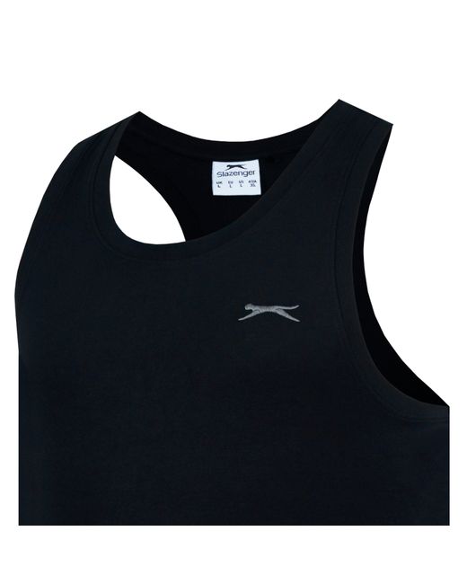 Slazenger 1881 Black Muscle Vest for men