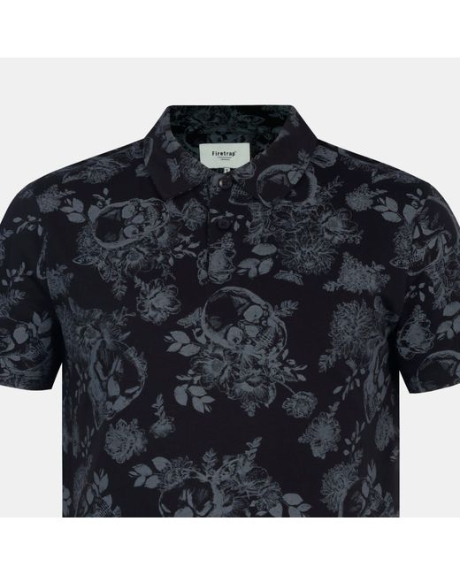 Firetrap Green All-over Print Polo Top for men