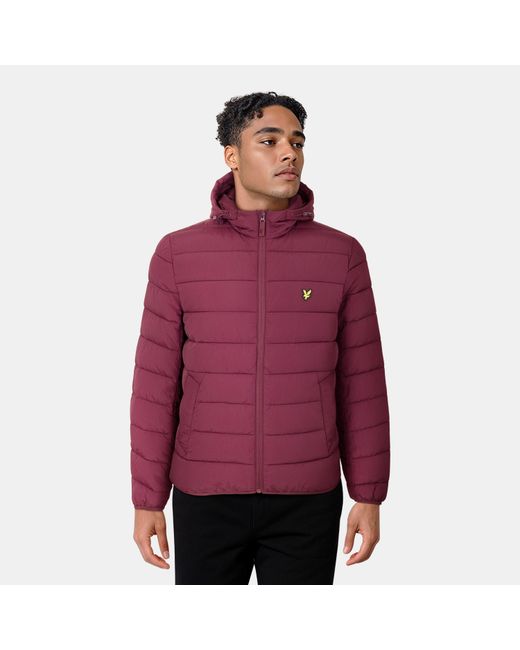Lyle & Scott Red Lightweight Quilted Puffer Jacket for men