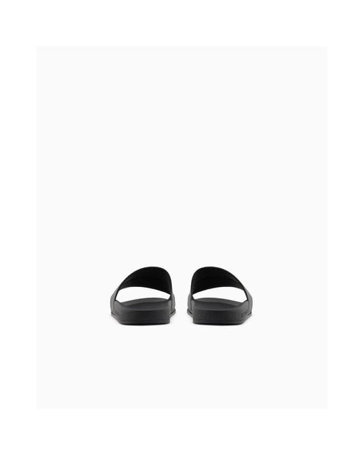 ARMANI EXCHANGE Black Pool Sliders for men