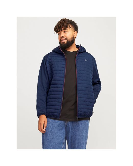 Jack & Jones Blue Lightweight Quilted Weather-Resistant Puffer Jacket for men