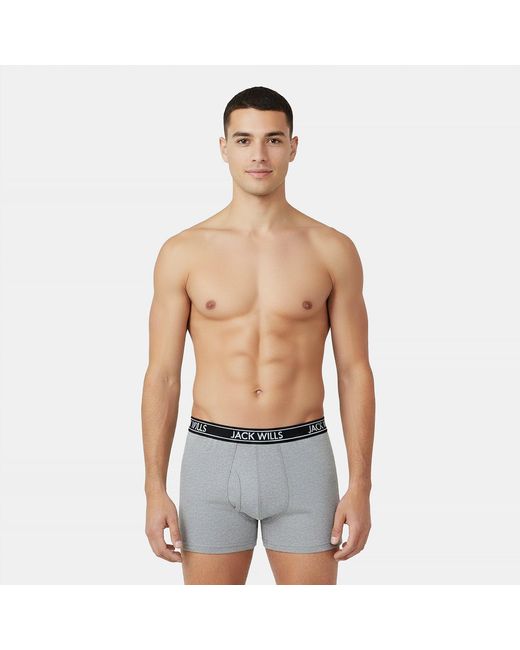 Jack Wills Black Jw Daundley Boxers 3 Pack for men