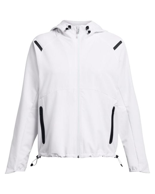 Under Armour White Unstoppable Zip Hoodie