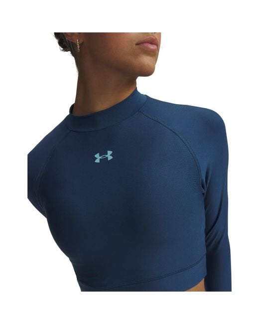 Under Armour Blue Heatgear Long Sleeve Performance Gym Top