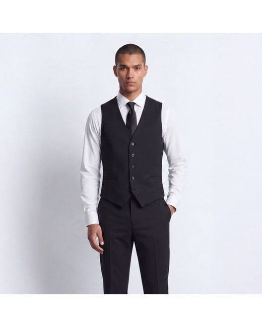 Twisted Tailor Blue Tt Orwell Slm Waistc Sn72 for men