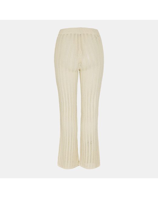 Noisy May Natural Knitted Flared Trousers