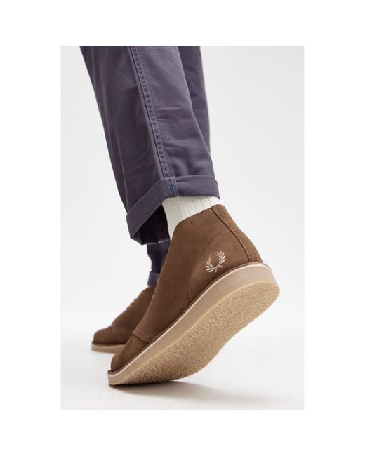 Fred Perry Brown Hawley Chukka Boots for men