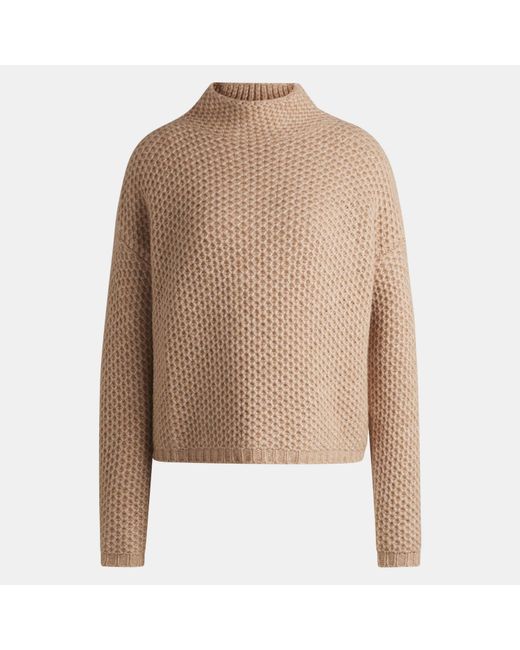 HUGO Natural Safineynny Fitted Crew-Neck Knitted Top