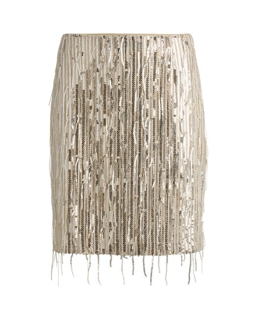 Boss White C_Vinges Mini Skirt