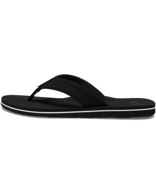 Quiksilver Black Quik Molokai Layback Flip Flops for men