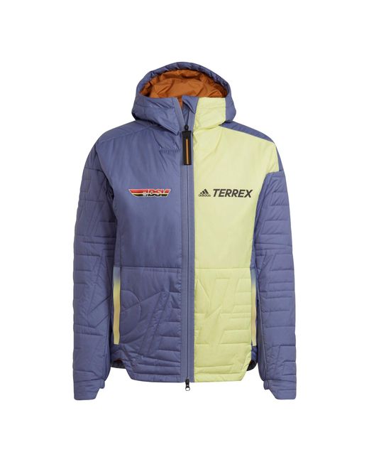 Adidas Blue Terrex Myshelter Primaloft Hooded Padded Jacket Me for men