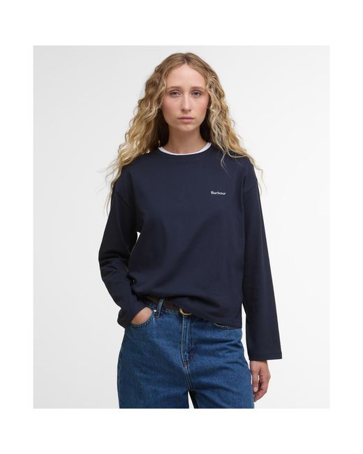 Barbour Blue Lavensdale Long-Sleeved T-Shirt