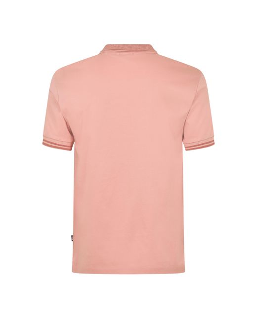Boss Pink Short Sleeve Polo Shirt for men