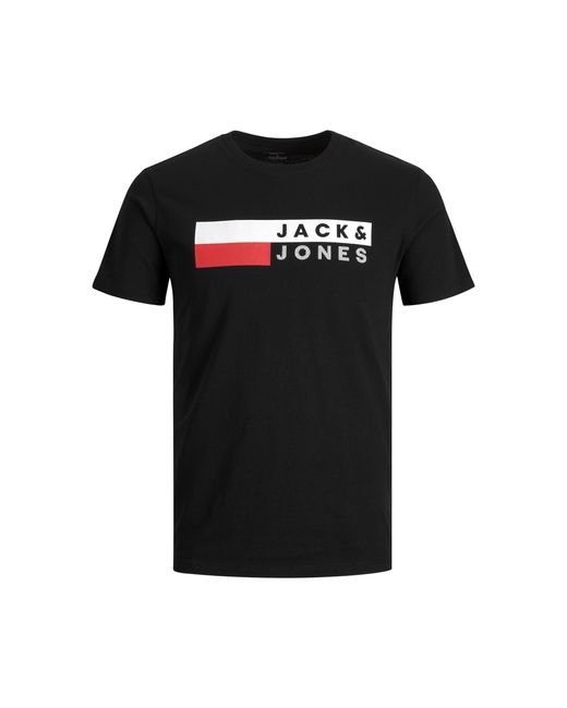 Jack & Jones White Short Sleeve Logo T-Shirt Plus Size for men