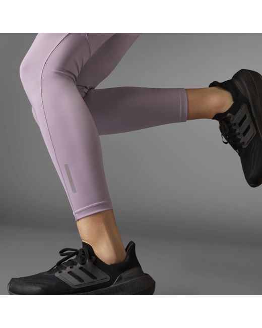 Adidas Purple Ultimate 7/8 Performance Running Tights