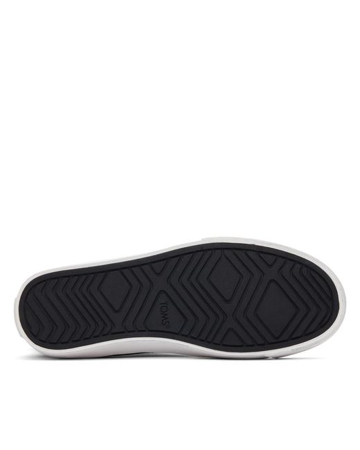 TOMS Black Ladies Fenix Suede Platform Ankle Boots