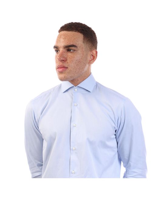Boss Blue Joe Spread Long Sleeve Oxford Shirt for men